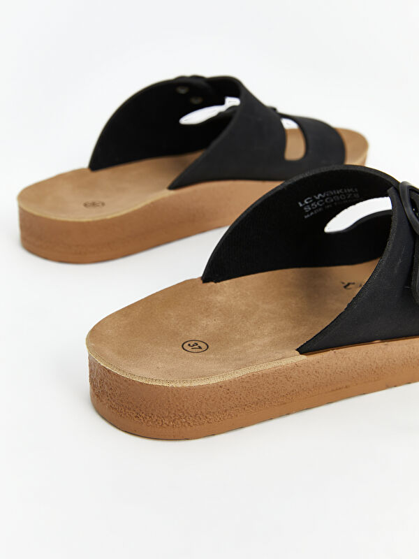 Lcw Steps Kahverengi Lcw Steps Çift Bantlı Kadın Terlik