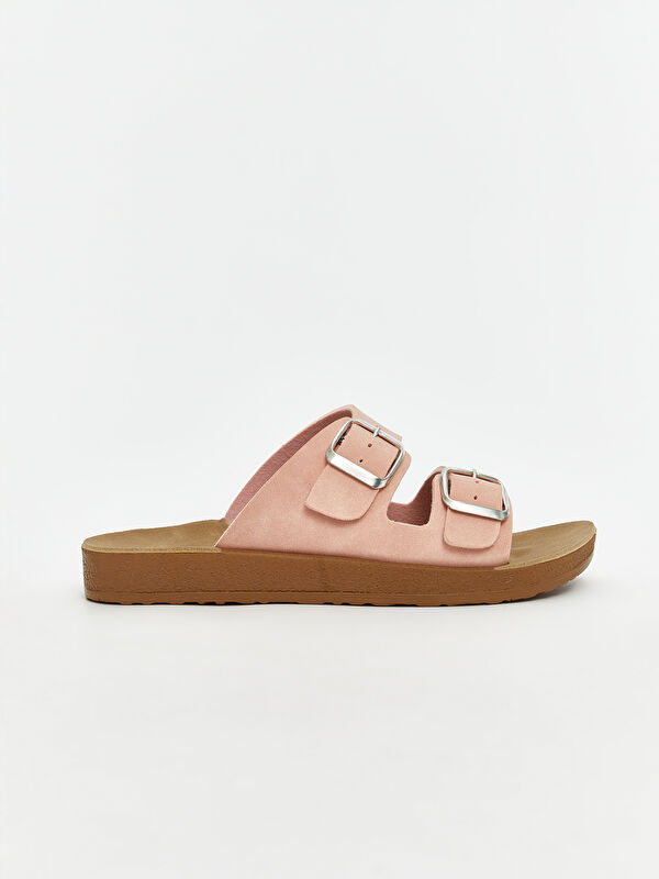 Lcw Steps Kahverengi Lcw Steps Çift Bantlı Kadın Terlik