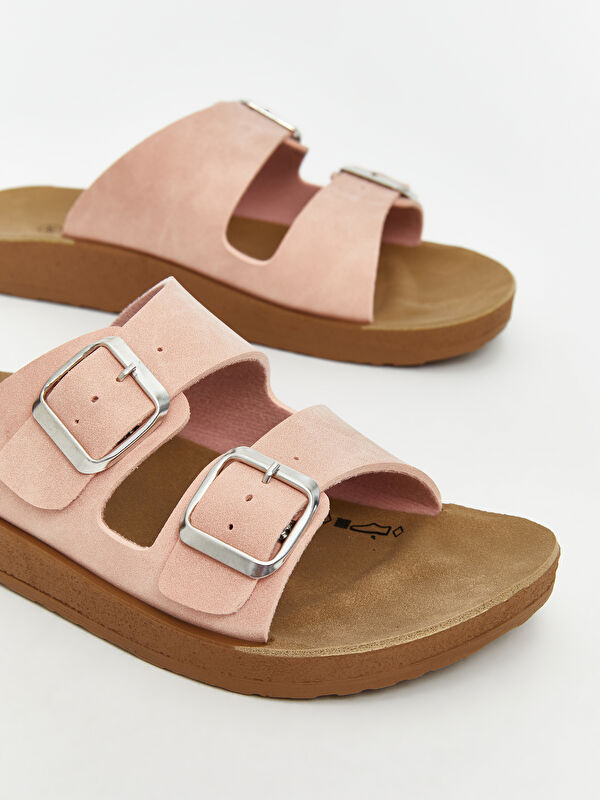 Lcw Steps Kahverengi Lcw Steps Çift Bantlı Kadın Terlik