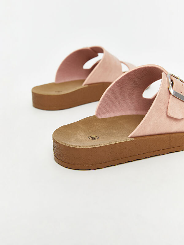 Lcw Steps Kahverengi Lcw Steps Çift Bantlı Kadın Terlik