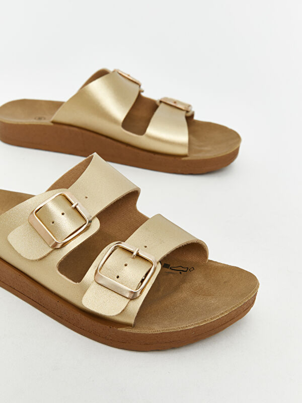 Lcw Steps Kahverengi Lcw Steps Çift Bantlı Kadın Terlik