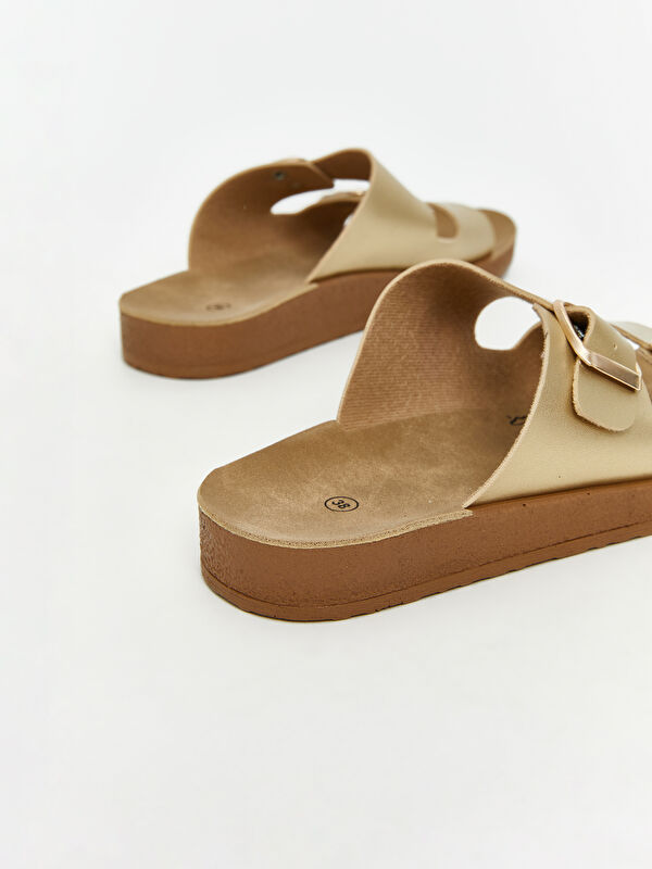 Lcw Steps Kahverengi Lcw Steps Çift Bantlı Kadın Terlik