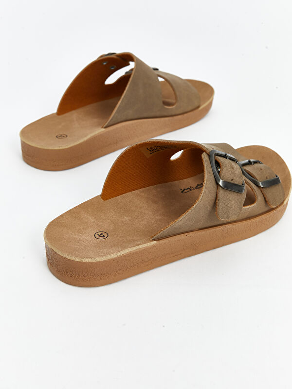 Lcw Steps Kahverengi Lcw Steps Çift Bantlı Kadın Terlik