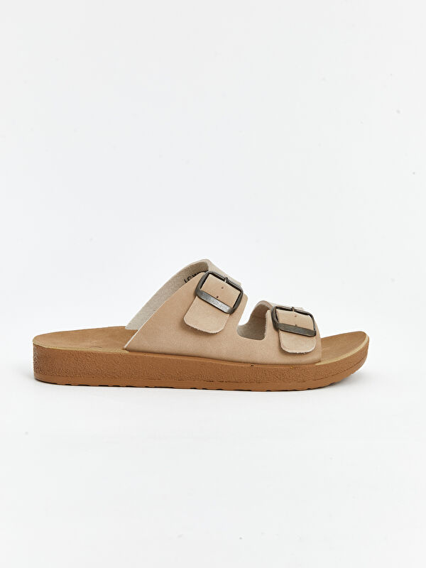 Lcw Steps Kahverengi Lcw Steps Çift Bantlı Kadın Terlik