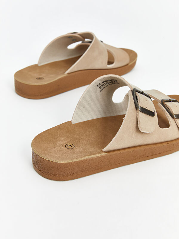 Lcw Steps Kahverengi Lcw Steps Çift Bantlı Kadın Terlik