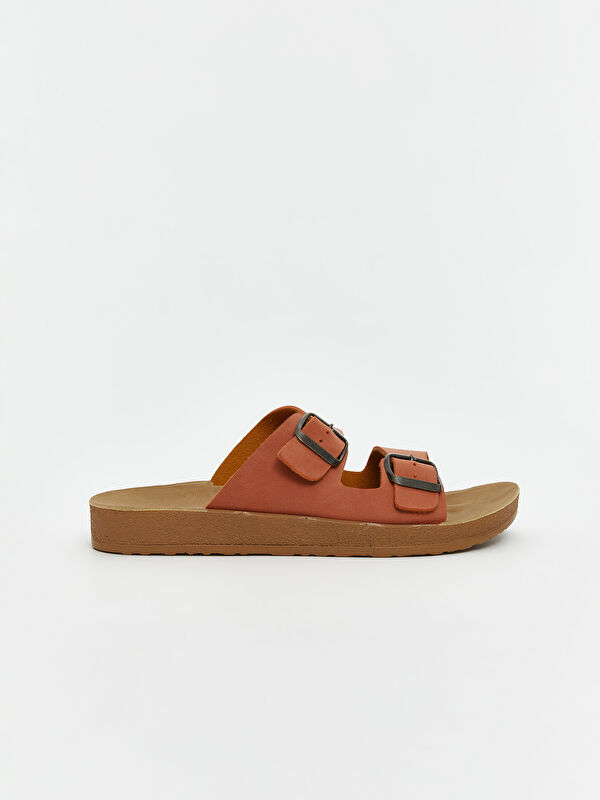 Lcw Steps Kahverengi Lcw Steps Çift Bantlı Kadın Terlik