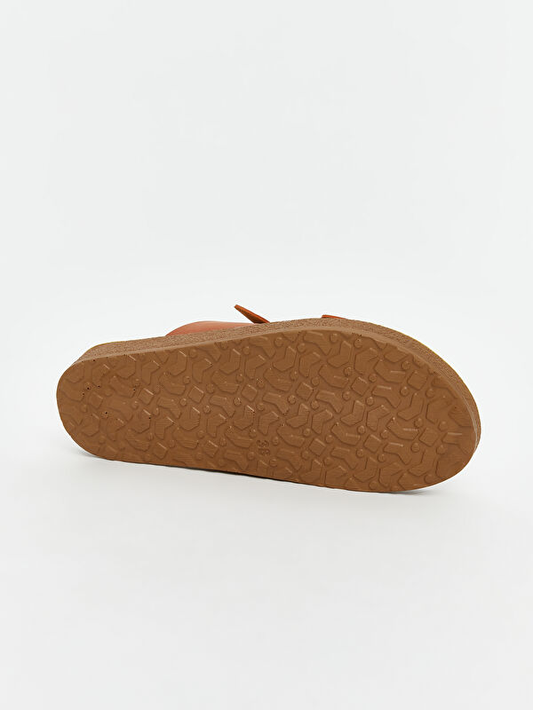 Lcw Steps Kahverengi Lcw Steps Çift Bantlı Kadın Terlik