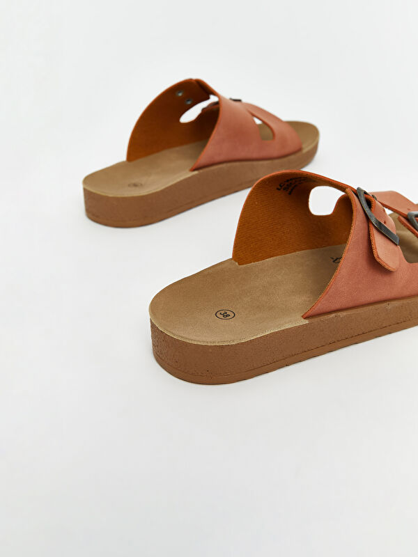 Lcw Steps Kahverengi Lcw Steps Çift Bantlı Kadın Terlik