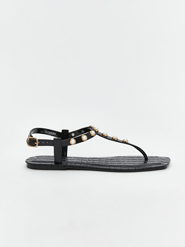 Kadın Taşlı Parmak Arası Terlik - Görsel 3