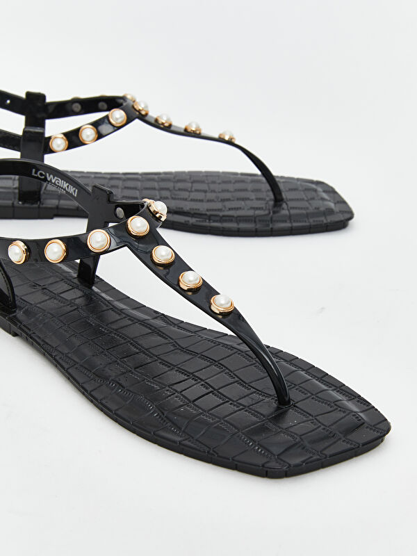 Kadın Taşlı Parmak Arası Terlik - Görsel 4