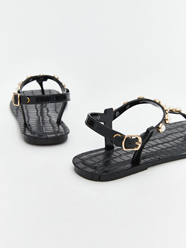 Kadın Taşlı Parmak Arası Terlik - Görsel 6