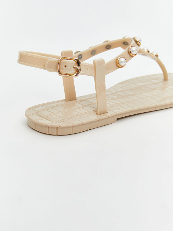 Kadın Taşlı Parmak Arası Terlik - Görsel 6