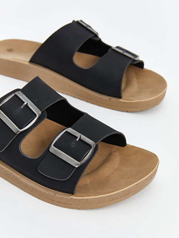 Lcw Steps Siyah Lcw Steps Çift Bantlı Erkek Terlik