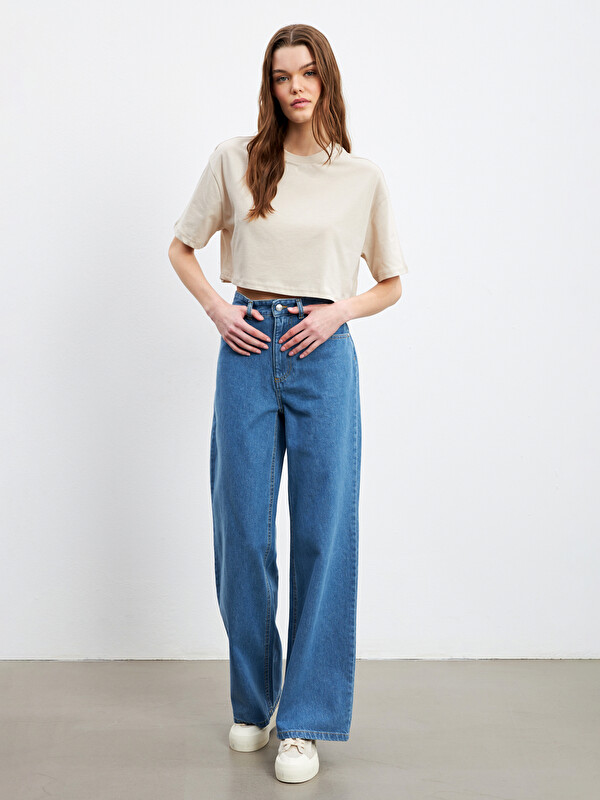 LCW Jeans Jean Jambe Large pour Femmes
