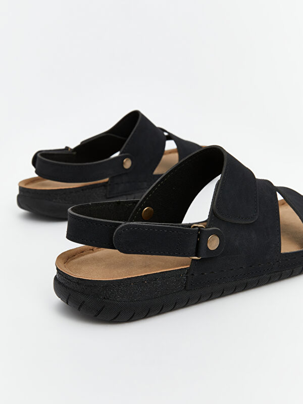 Lcw Steps Siyah Lcw Steps Cirt Cırtlı Erkek Sandalet
