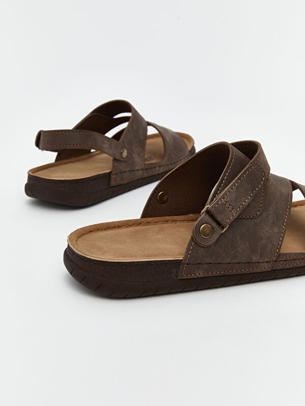 Lcw Steps Siyah Lcw Steps Cirt Cırtlı Erkek Sandalet