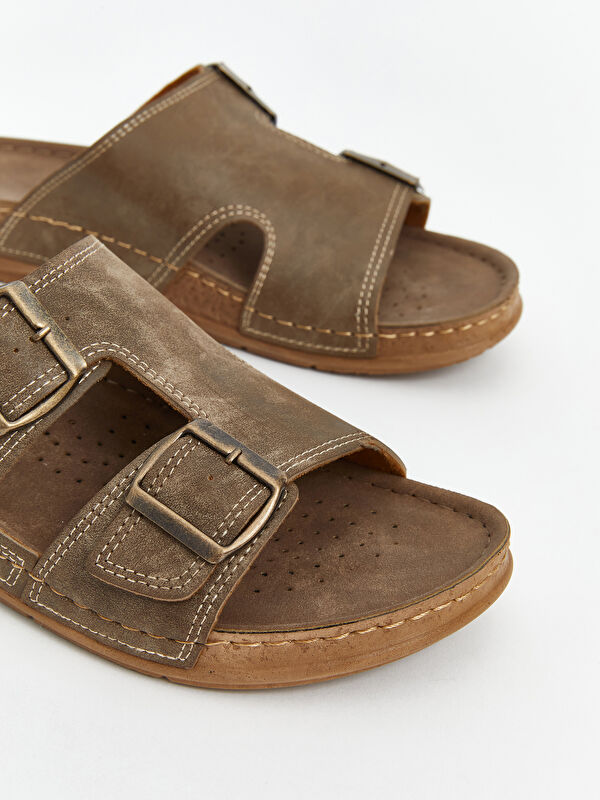 Süet Görünümlü Erkek Terlik - Görsel 4