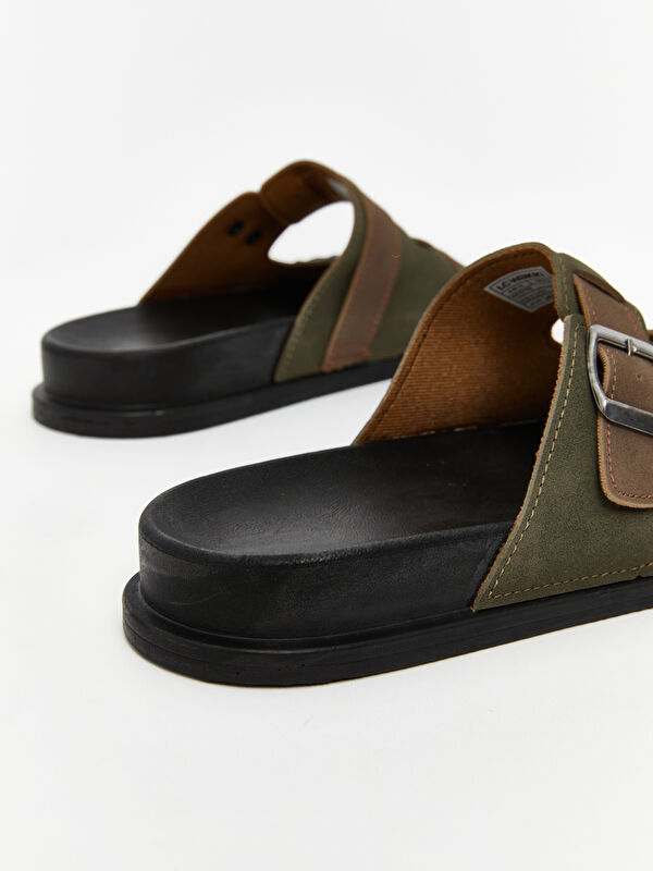 Lcw Steps Haki Lcw Steps Çift Bantlı Erkek Terlik