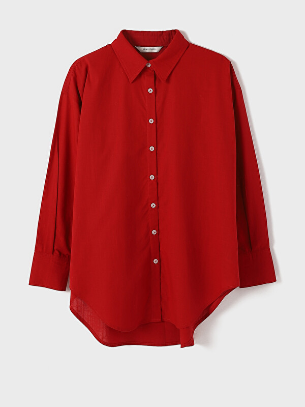 LCW Vision Plain Oversize Women's Shirt Tunic