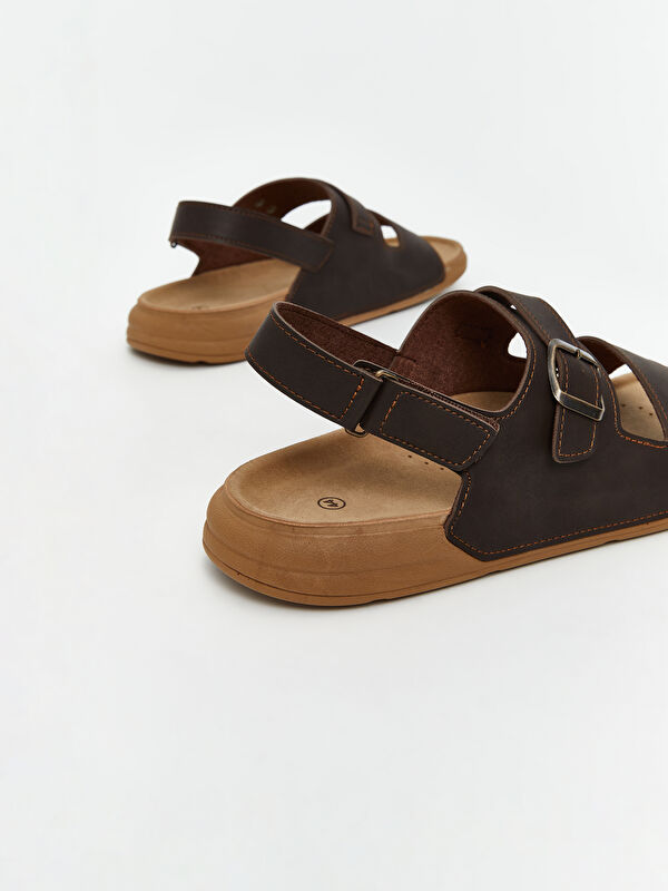 Lcw Steps Siyah Lcw Steps Süet Görünümlü Erkek Sandalet