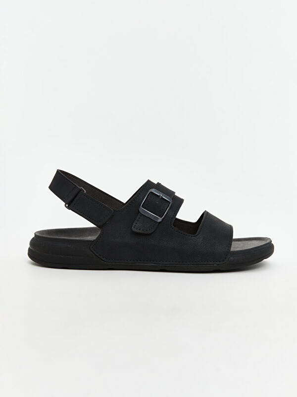 Süet Görünümlü Erkek Sandalet - Görsel 3