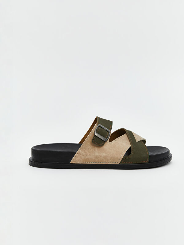 Lcw Steps Haki Lcw Steps Süet Görünümlü Erkek Terlik