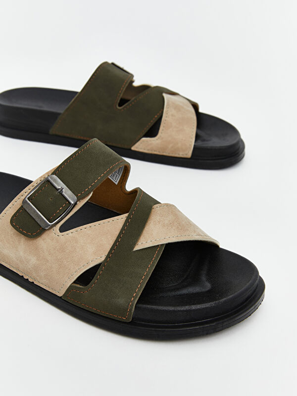 Lcw Steps Haki Lcw Steps Süet Görünümlü Erkek Terlik