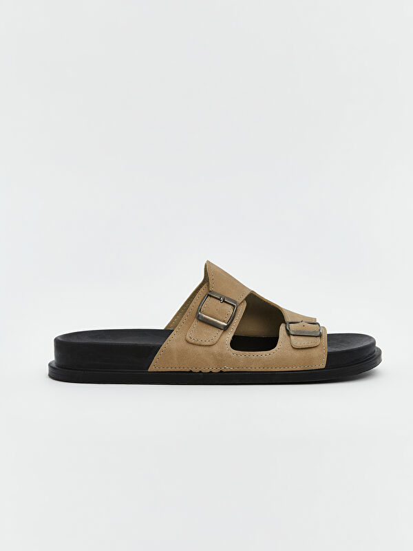 Lcw Steps Bej Lcw Steps Çift Bantlı Erkek Terlik