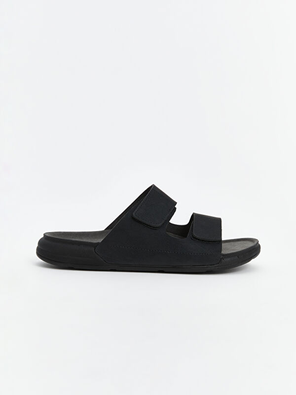 Lcw Steps Haki Lcw Steps Süet Görünümlü Cırt Cırtlı Erkek Terlik