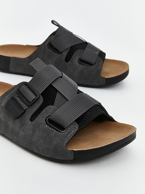 Süet Görünümlü Erkek Terlik - Görsel 4