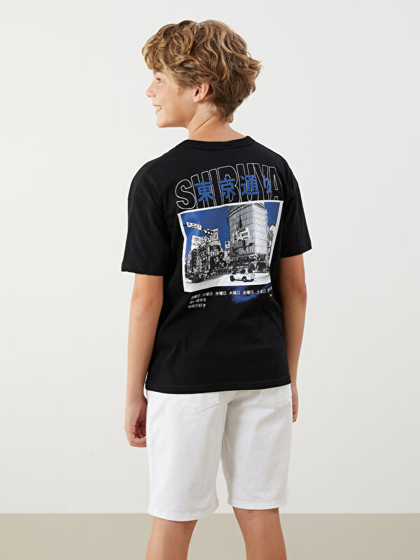 LCW Kids Crew Neck Tokyo Printed Boys' T-Shirt