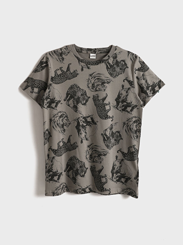 LCW Kids Crew Neck Printed Boys' T-Shirt