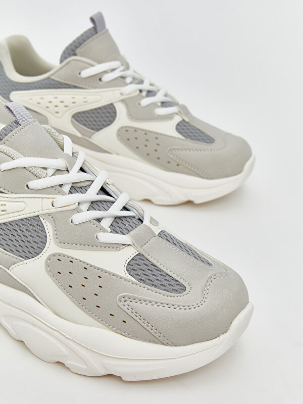 Lcw Steps Gri Lcw Steps Bağcıklı Kadın Spor Ayakkabı