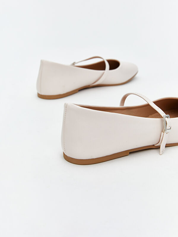 Lcw Steps Sarı Lcw Steps Deri Görünümlü Kadın Babet Ayakkabı