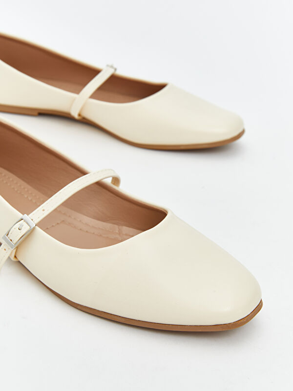 Lcw Steps Sarı Lcw Steps Deri Görünümlü Kadın Babet Ayakkabı