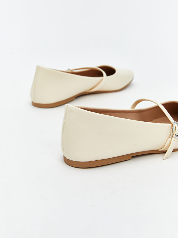 Lcw Steps Sarı Lcw Steps Deri Görünümlü Kadın Babet Ayakkabı