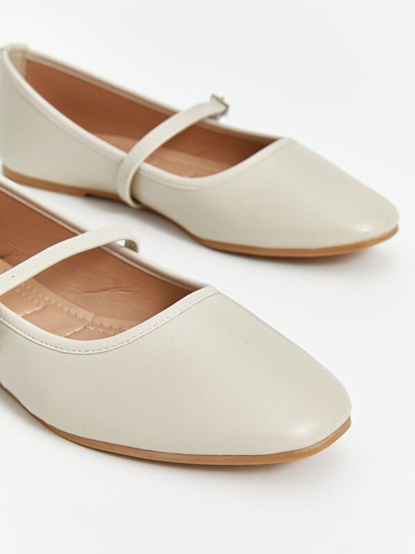 Lcw Steps Sarı Lcw Steps Deri Görünümlü Kadın Babet Ayakkabı