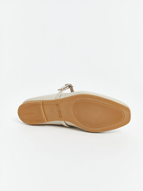 Lcw Steps Sarı Lcw Steps Deri Görünümlü Kadın Babet Ayakkabı