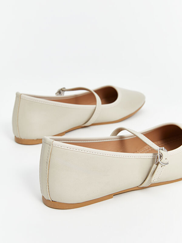 Lcw Steps Sarı Lcw Steps Deri Görünümlü Kadın Babet Ayakkabı