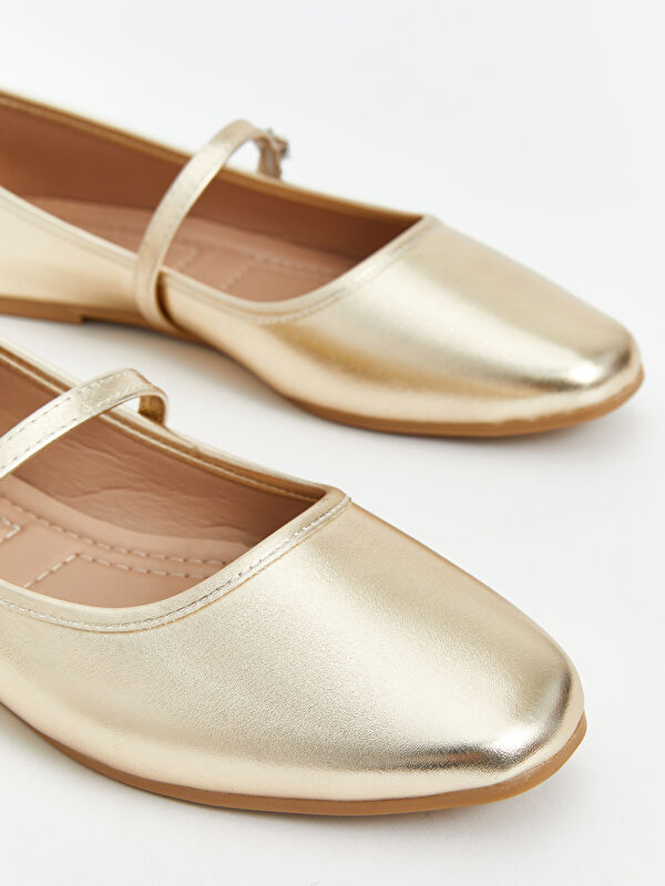 Lcw Steps Sarı Lcw Steps Deri Görünümlü Kadın Babet Ayakkabı