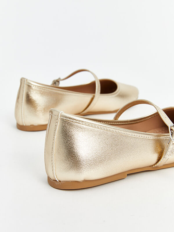 Lcw Steps Sarı Lcw Steps Deri Görünümlü Kadın Babet Ayakkabı