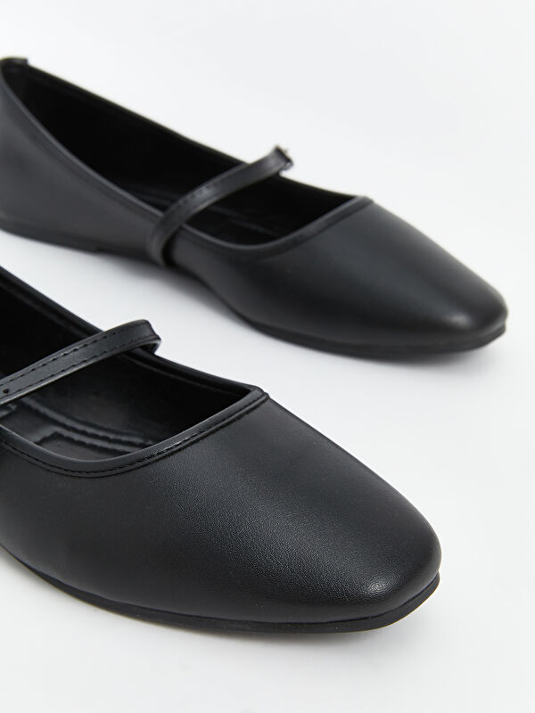 Lcw Steps Sarı Lcw Steps Deri Görünümlü Kadın Babet Ayakkabı