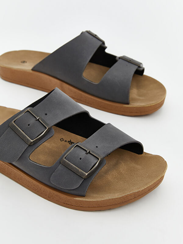 Lcw Steps Kahverengi Lcw Steps Çift Bantlı Erkek Terlik