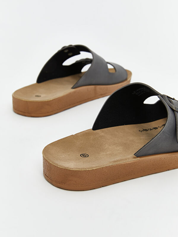 Lcw Steps Kahverengi Lcw Steps Çift Bantlı Erkek Terlik