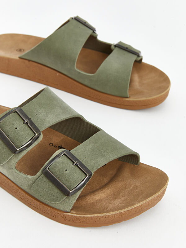 Lcw Steps Kahverengi Lcw Steps Çift Bantlı Erkek Terlik