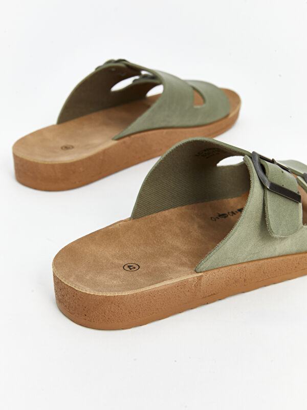 Lcw Steps Kahverengi Lcw Steps Çift Bantlı Erkek Terlik