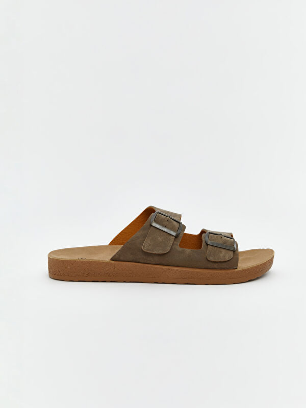 Lcw Steps Kahverengi Lcw Steps Çift Bantlı Erkek Terlik