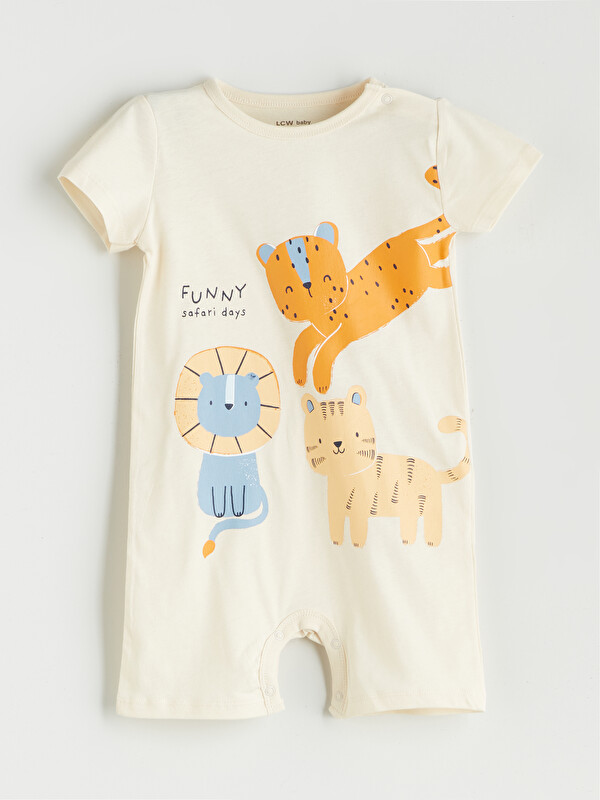 LCW baby Baskılı Penye Erkek Bebek Tulum