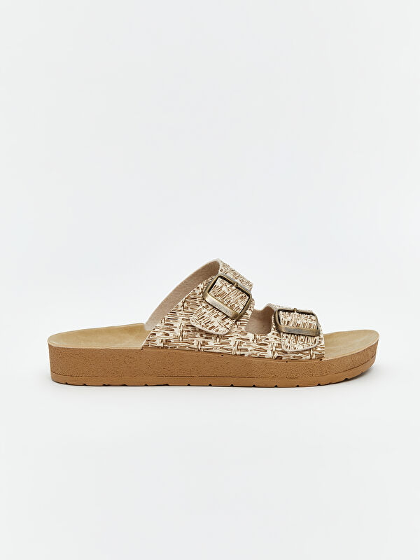 Çift Bantlı Kadın Terlik - Görsel 3