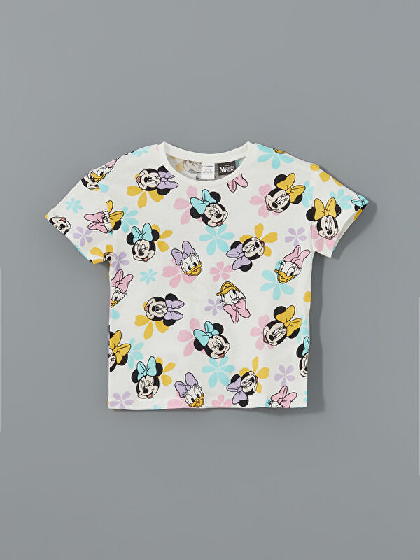 LCW Kids Minnie Mouse Baskılı Kız Çocuk Tişört